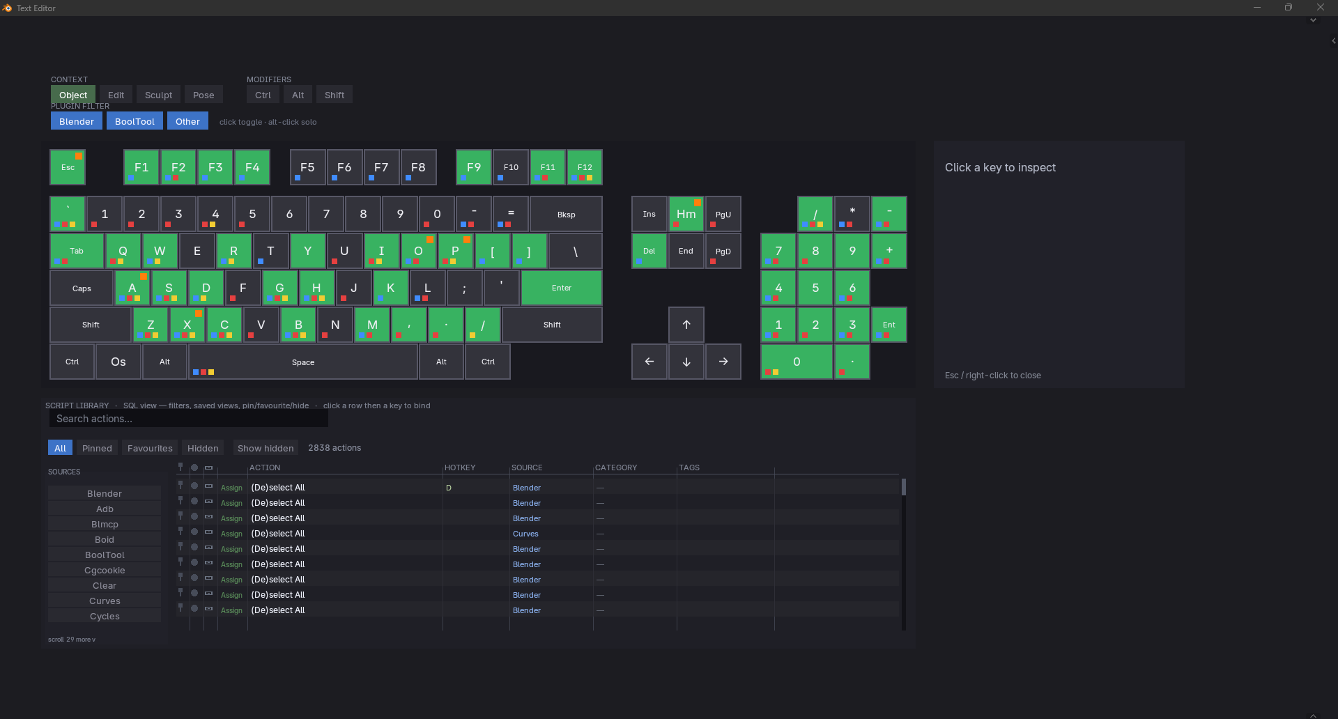 Visual Keyboard Editor — The visual keyboard