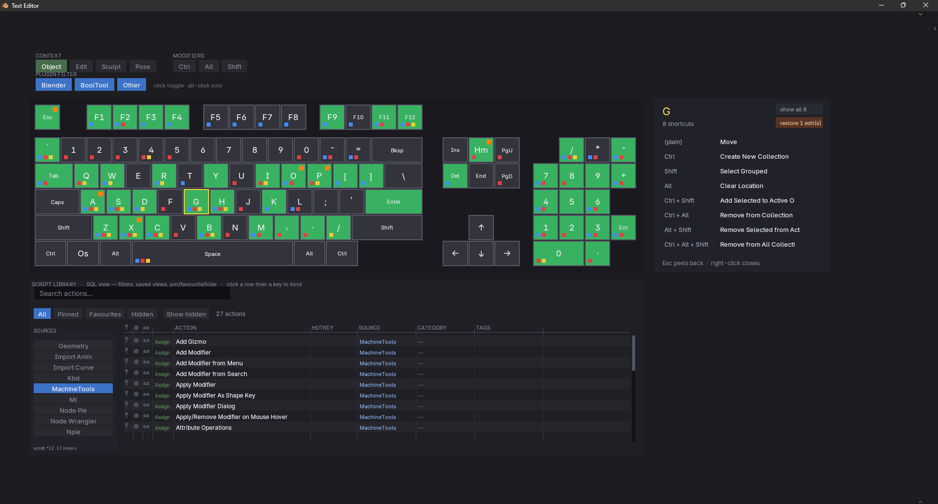 Visual Keyboard Editor — Works with your other add-ons